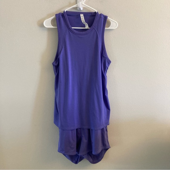 lululemon athletica Pants - Lululemon Tank and Short Romper Purple Size 6